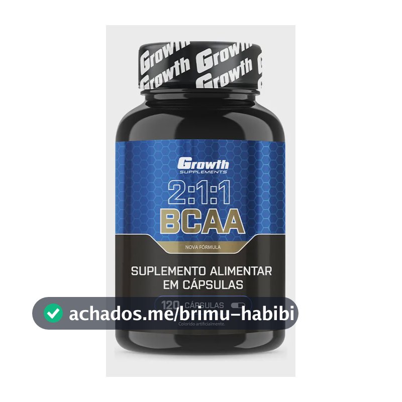 BCAA 2:1:1 120 cápsulas Growth Supplements