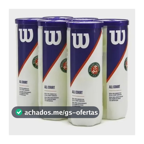 Bola De Tênis Wilson Roland Garros All Court Pack C/6 Tubos