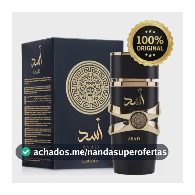 Perfume Lattafa Asad 100ml Eau De Parfum Original Árabe Original Com Nota Fiscal E Selo Original Lataffa
