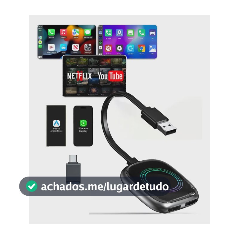 Carplay Android Auto Sem Fio Youtube Netflix Videos 4x1 4gb 4gb 32ram 4x1 Hdmi Dual-wifi Processador A53