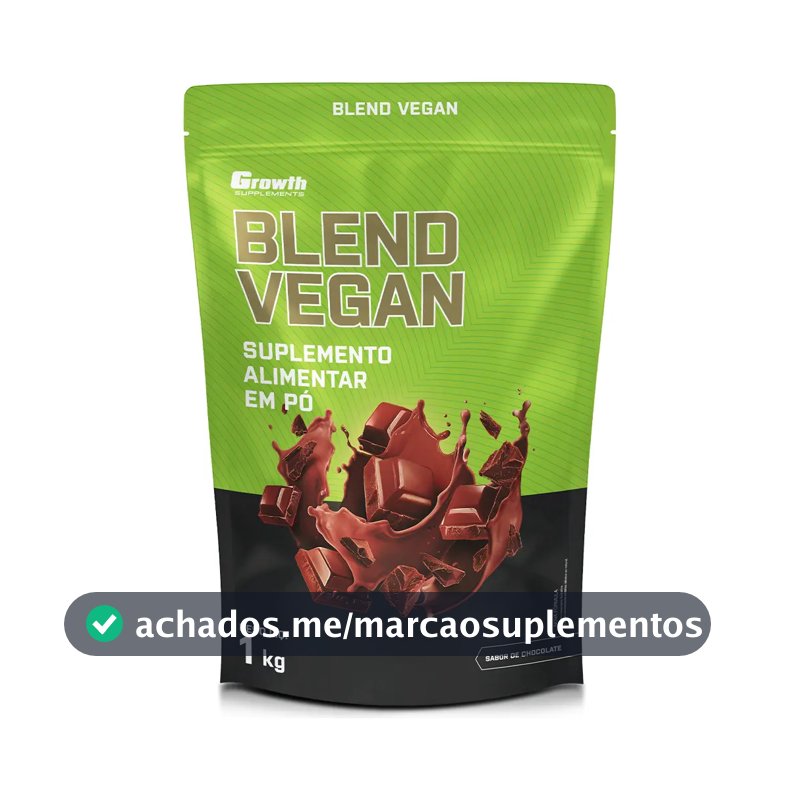 Blend Vegan (Proteína vegana) 1kg Growth Supplements - Sabor Chocolate