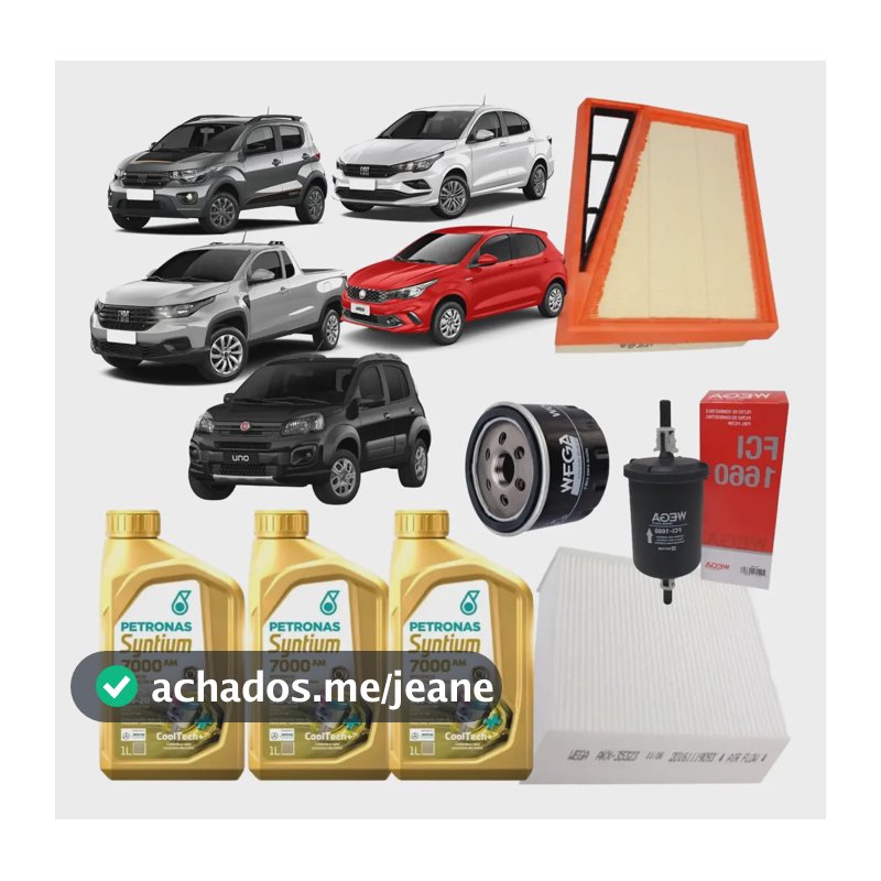 Kit Revisão Óleo 0w20 Fiat Cronos Argo Uno Mobi + Filtros