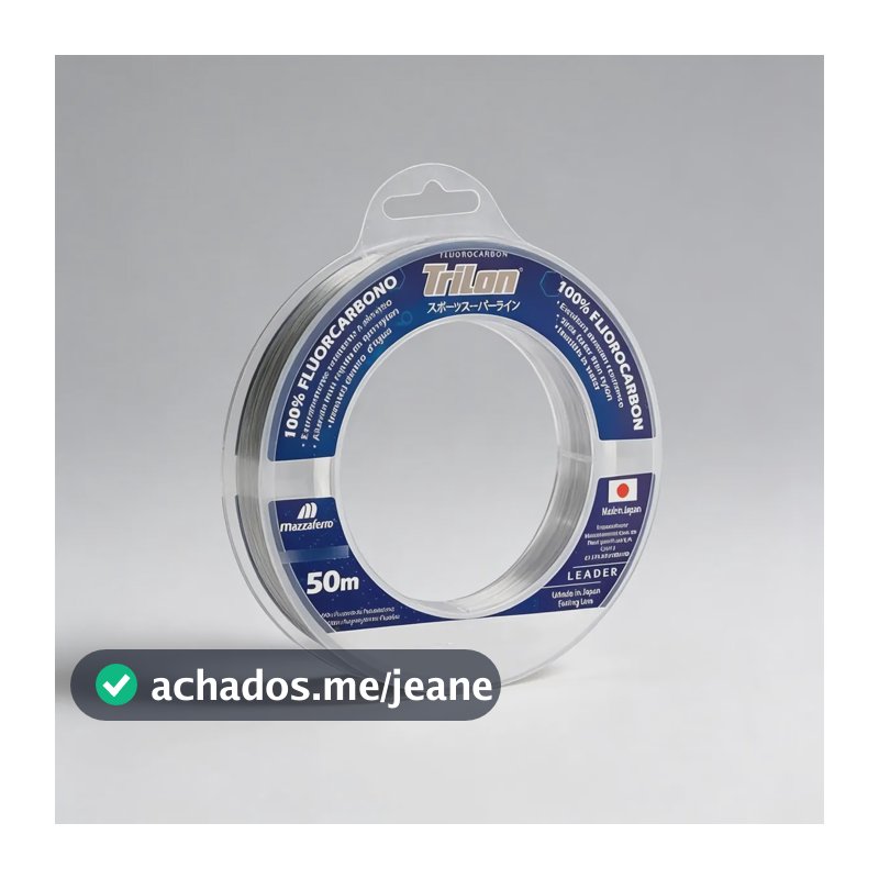Linha Trilon Leader 100% Fluorcarbono 50 Metros Transparente 0.45mm