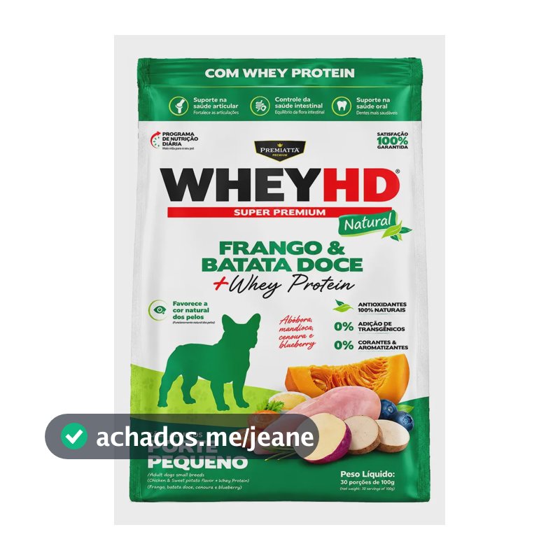 Racao Premiatta Whey Hd 31 P/ Cao Adul Raca Pq Sabor Mix 6kg
