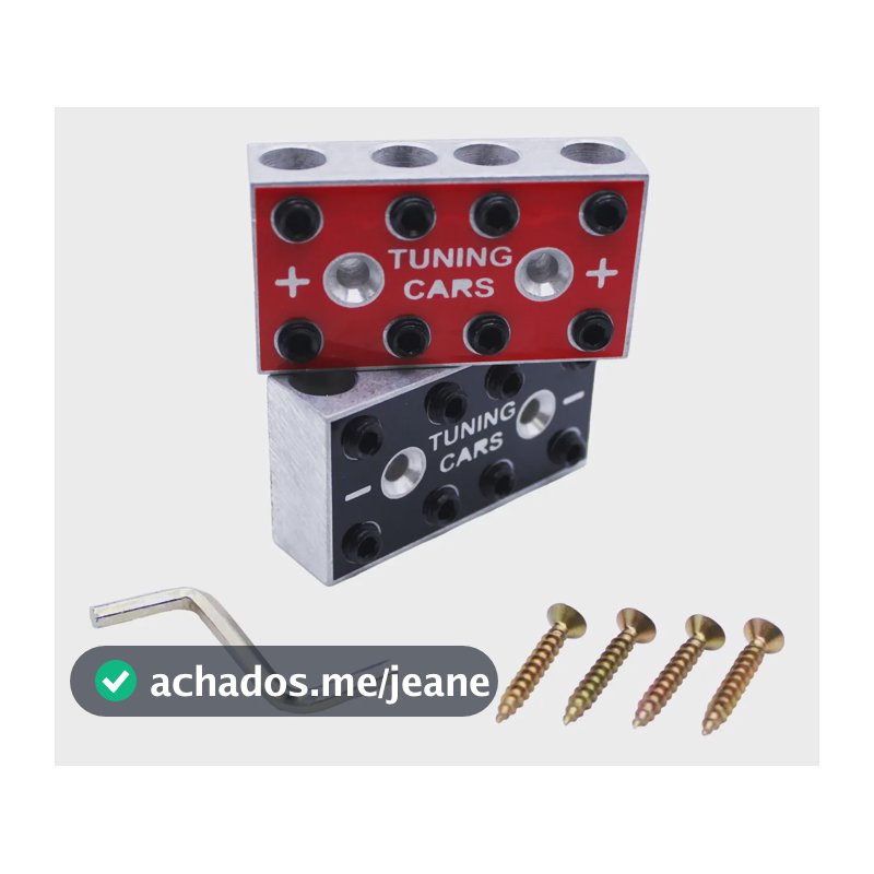 Par Barramento Bloco Distribuidor De Energia 4x4 8 Vias Som