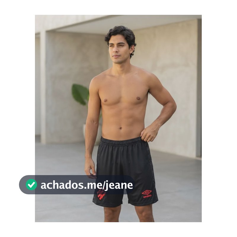 Short Oficial Sport Recife Treino Cinza Escuro Umbro 2024 Cinza-escuro M