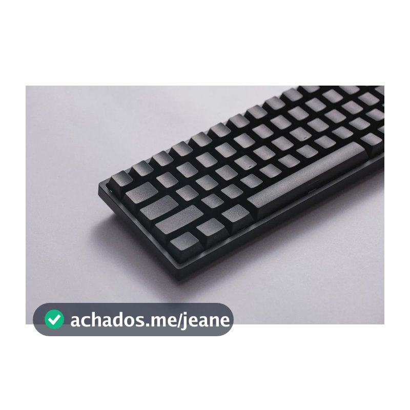 Teclado Mecânico Monsgeek Fun68 Preto, com Switches Akko Flash, Layout Inglês US e Iluminação RGB