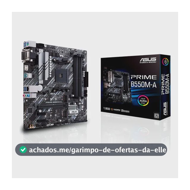Placa-mãe Asus Prime B550m-a Amd Am4 Ddr4 90MB14I0-C1BAY0 Cor Preto