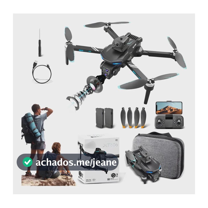 Ligenai Drone Com Camera Drone Profissional Xt606 4k Hd Câmeras Com Fluxo Óptico Fpv Mini Controle Remoto Drone Quadricóptero Com 2 Baterias