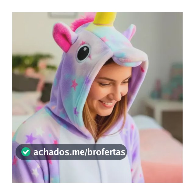 Macacão Pijama Kigurumi Unicórnio Adulto Unissex