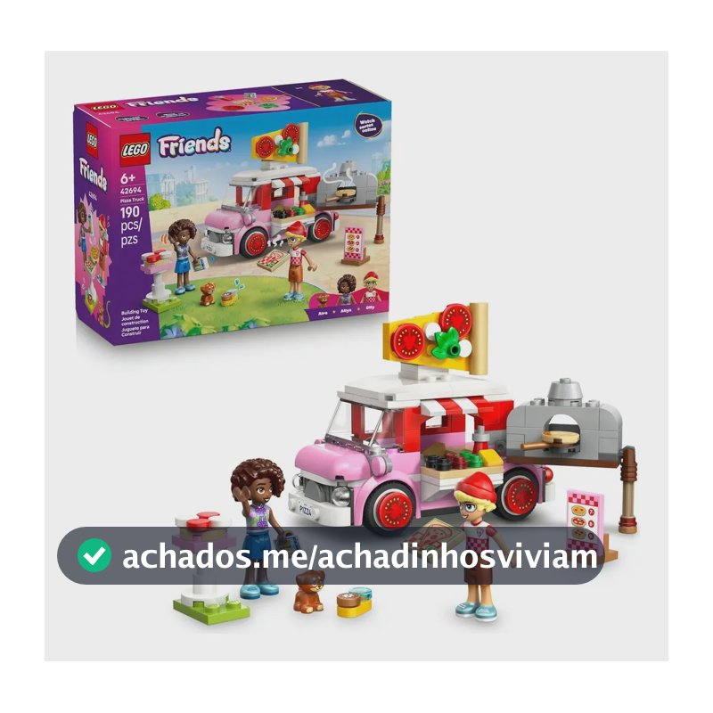 LEGO Friends Caminhão de Pizza 42694; Conjunto de construção; Brinquedo para criar histórias; Ideia de presente para crianças; 6+
