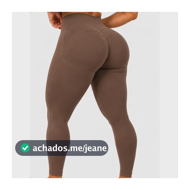 Calça Legging Premium Grossa Empina Bumbum Sem Transparência Marrom G/gg