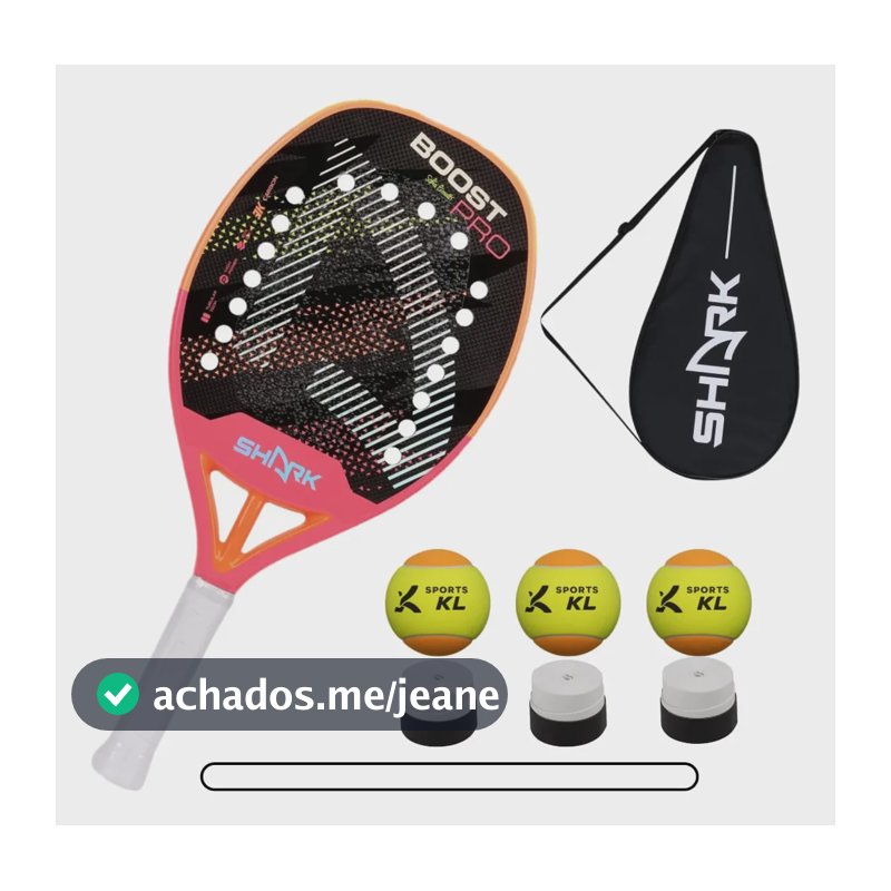 Raquete Beach Tennis Shark Boost 2025 Sofia Cimatti + Brinde Rosa