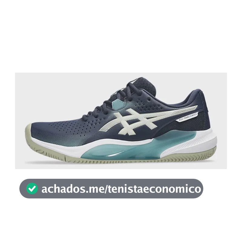 Tênis Asics Gel Challenger 15 Masculino Clay - Midnight/oatm Azul-marinho Lisa 41 Br
