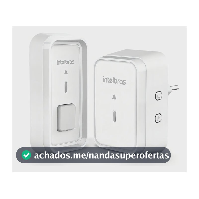 Campainha Sem Fio Intelbras Cib 101 Com Protetor 2 Entradas