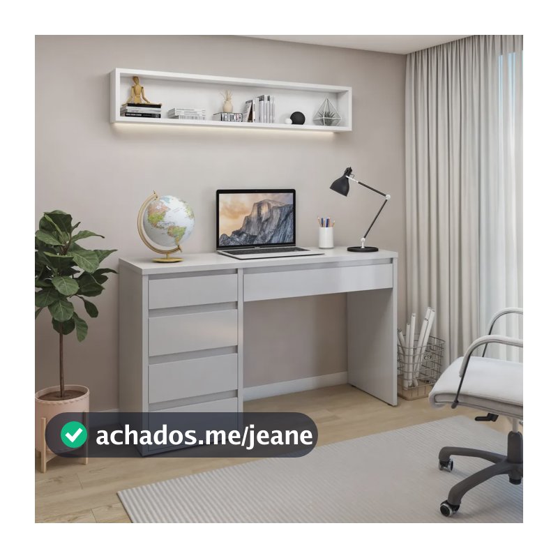 Escrivaninha 5 Gavetas Berlim Yescasa Wt Off White