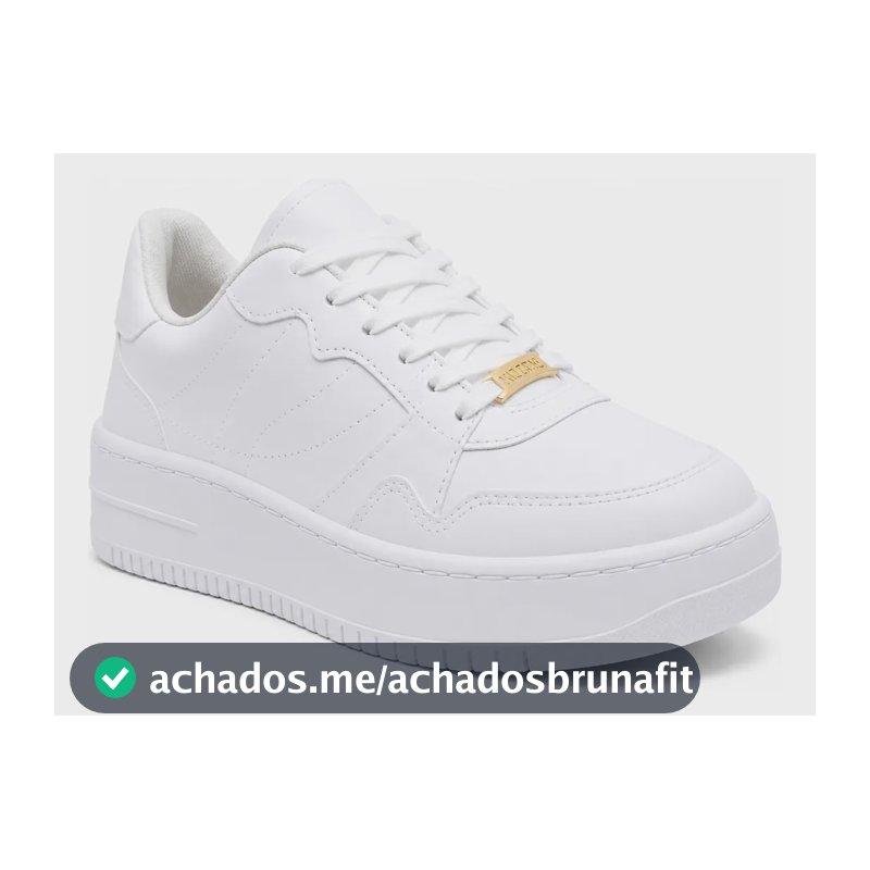 Tênis Original Feminino Vizzano Casual Com Solado Ultra Leve Branco 37 Br