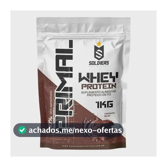 Whey Protein Primal 1kg - Soldiers Nutrition Sabor Chocolate belga