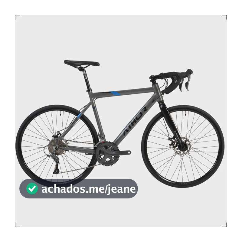Bicicleta Speed Athor V-one Evo Shimano Claris Freio A Disco Cinza L-56 [179cm-186cm]