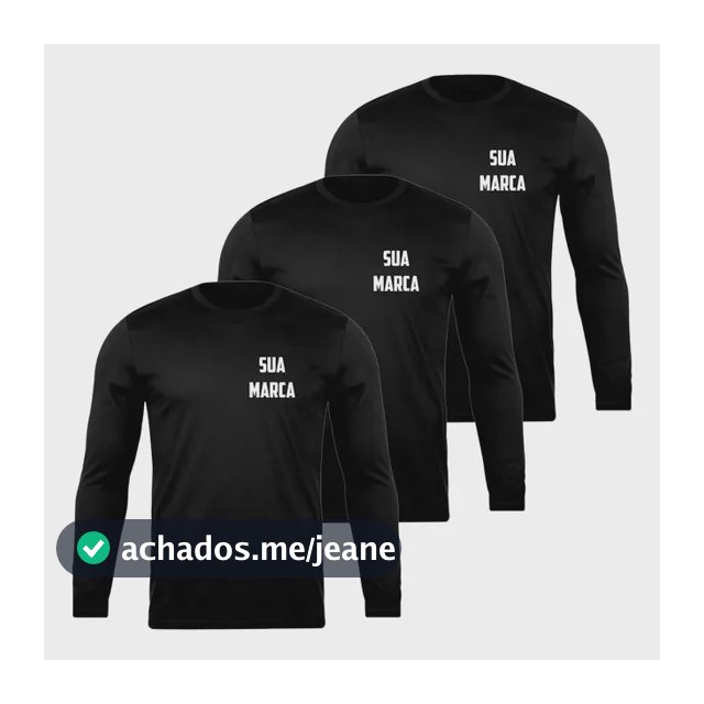 Kit 3 Camiseta Personalizada Logo Foto Frase Banda Marca