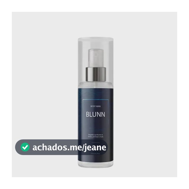 Body Splash Masculino Blunn 200ml By Primacial - Perfume Floral Cítrico