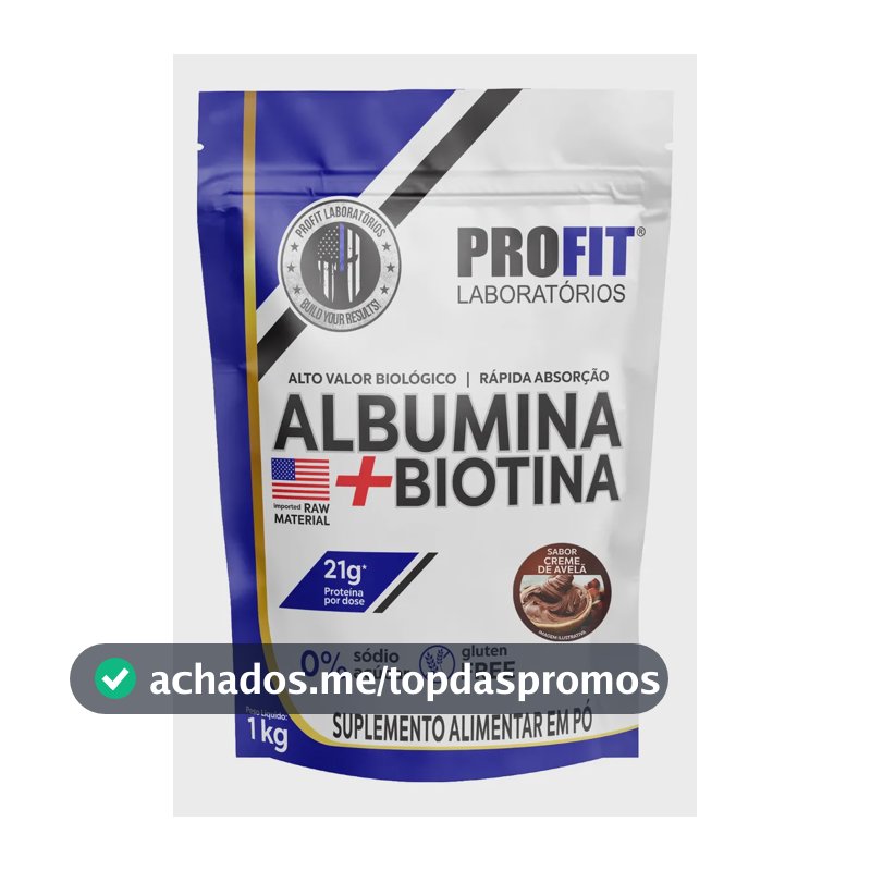 Albumina Profit Labs em pó sabor Creme de avelã x 1kg