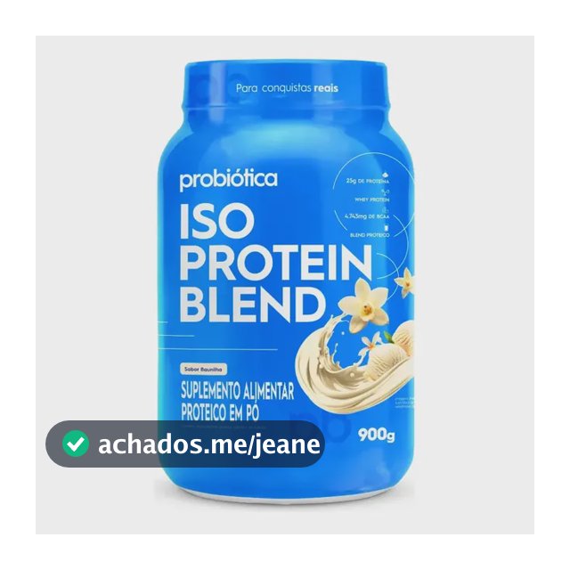 Whey Protein Probiótica Iso Blend Em Pó Sabor Baunilha X 900g
