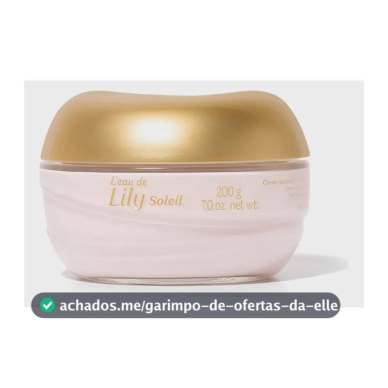 Creme Acetinado Hidratante Corporal L'eau De Lily Soleil