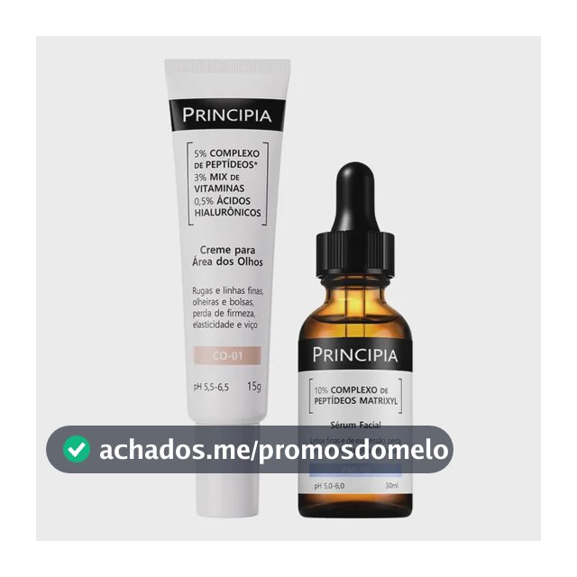Kit Principia: Creme Área Dos Olhos Co-01 Dia/noite + Sérum Antissinais 10% Peptídeos Matrixyl