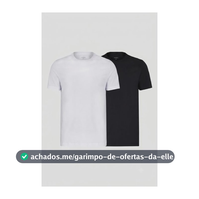 Kit Aramis 2 Camisetas Comfort+ Preto E New Basic Branco Preto M