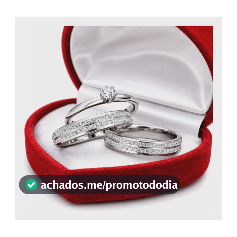 Par Aliança Namoro Compromisso Prata Anatômica 4m + Anel Prata Feminino 17 Masculino 18