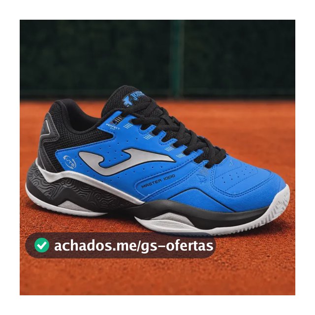 Tênis Joma Master 1000 Para Jogar Tênis Saibro Ou Padel Azul-preto Lisa 43 Br