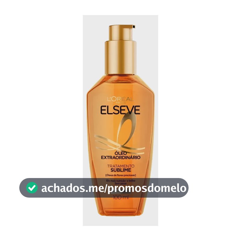 L'Oréal Paris Elseve Óleo Extraordinário 100ml - Leave In Anti Frizz Protetor Térmico Tratamento Reconstrutor Para Todos Os Tipos De Cabelo