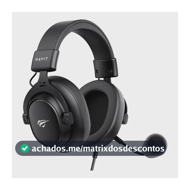Headset Gamer Havit H2015se Drivers 53mm Microfone Removivel Preto