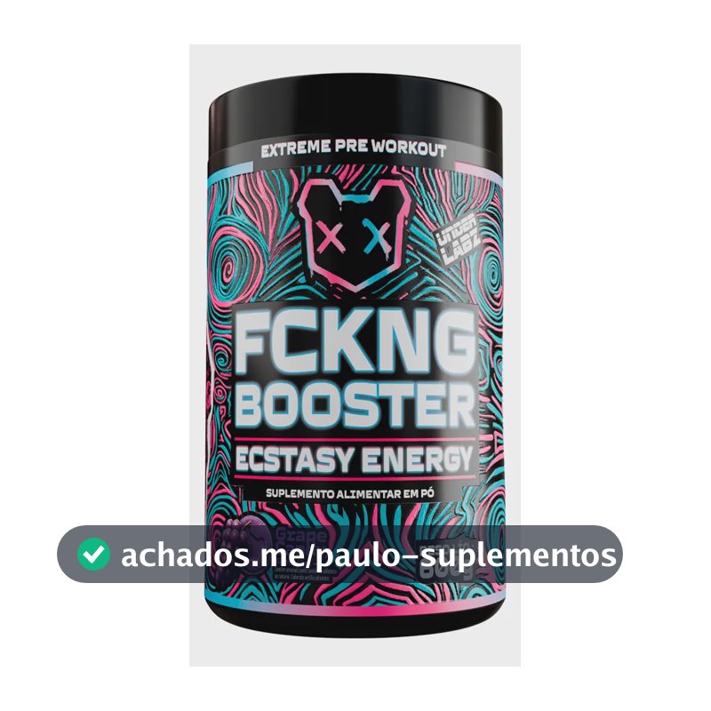 Fckng Booster Under Labz Pré Treino Cafeína Arginina 600g Sabor Grape Candy 600g