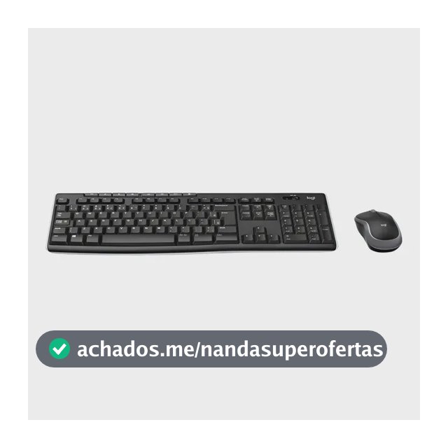 Combo Teclado e Mouse sem Fio Logitech Mk270 Layout Abnt2