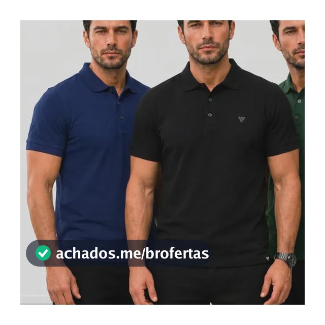 Kit 3 Camisas Masculina Gola Polo Voker Alta Qualidade