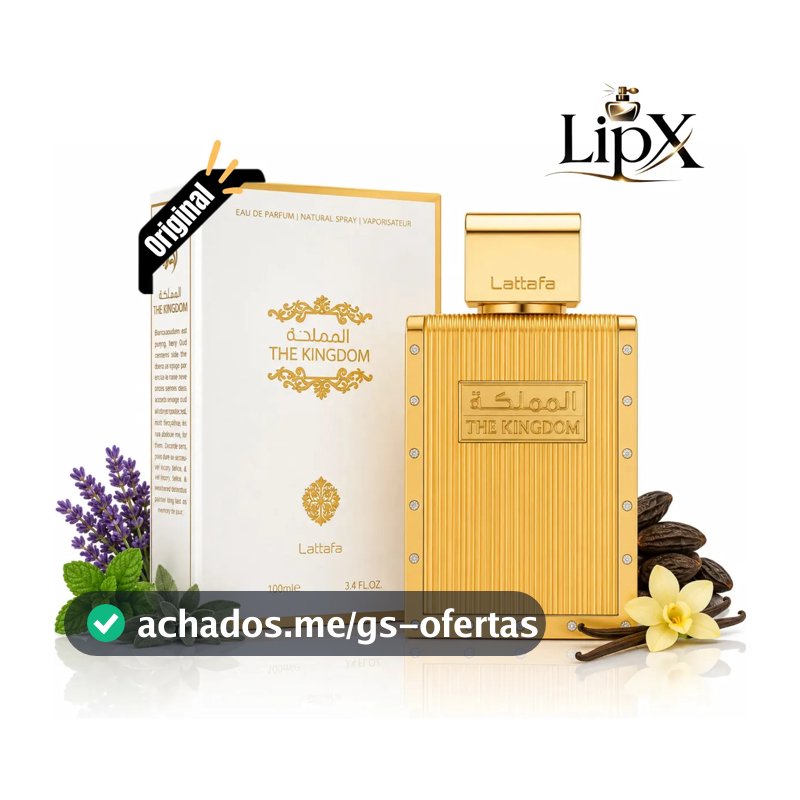 Perfume Árabe The Kingdom Eau De Parfum Lattafa 100ml Para Homens Masculino