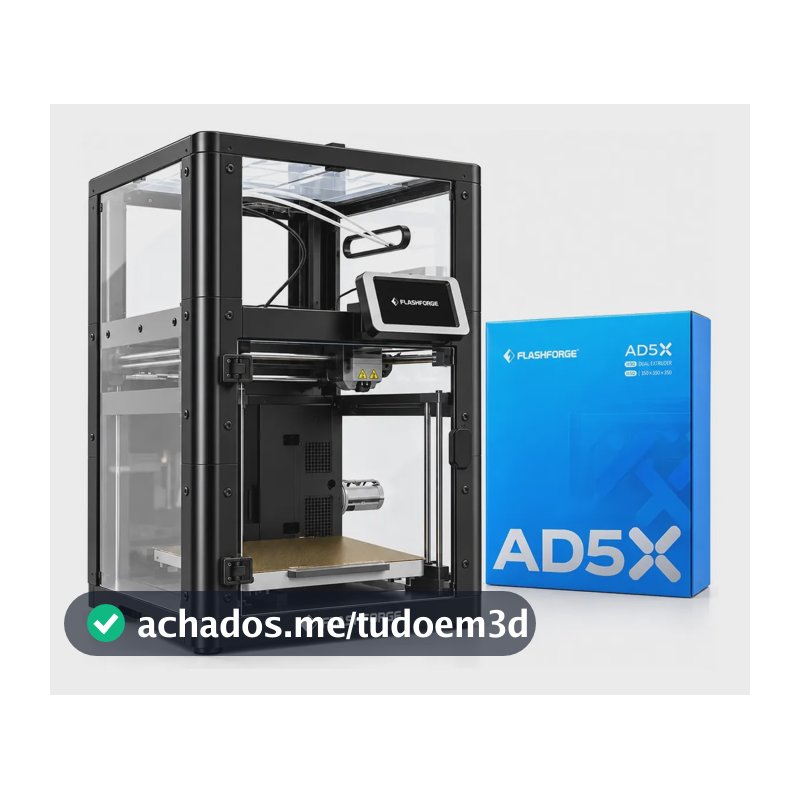Impressora 3d Flashforge Ad5x Multicolorida + Kit Fechamento 127/220v Preto