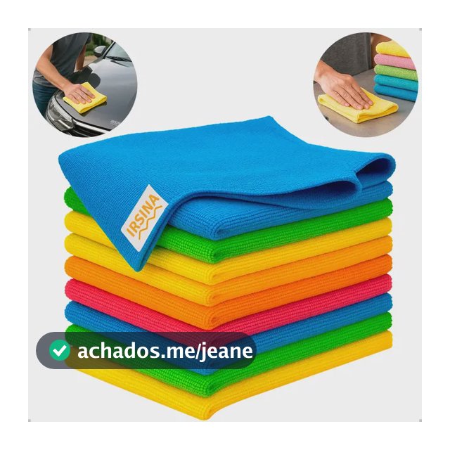 Kit 10 Pano Microfibra Flanela Limpeza Geral Multiuso Alta Absorção Sem Fiapos Irsina