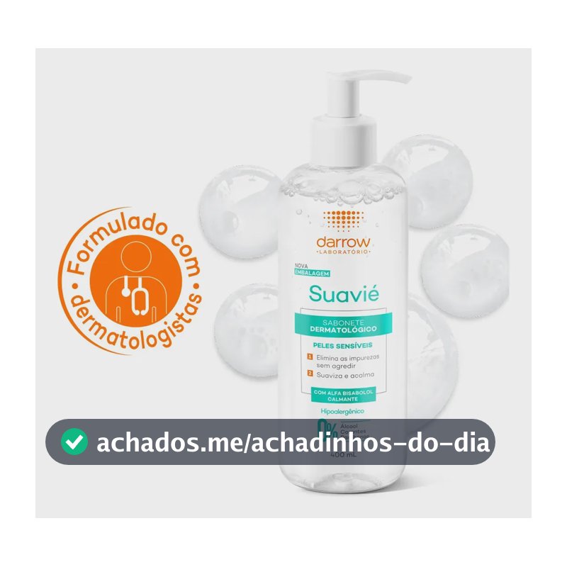 Sabonete Liquido Dermatológico Darrow Suavié Pele Sensível 400ml