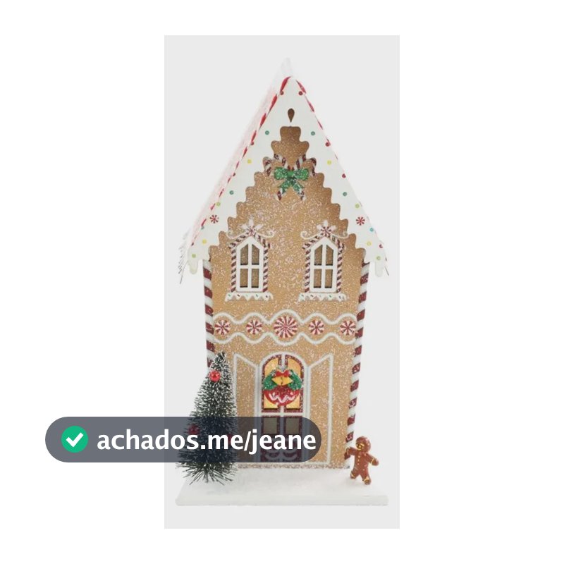 Casa Marrom Led 2 Baterias 2lr44 Decoração Natalina Cenário
