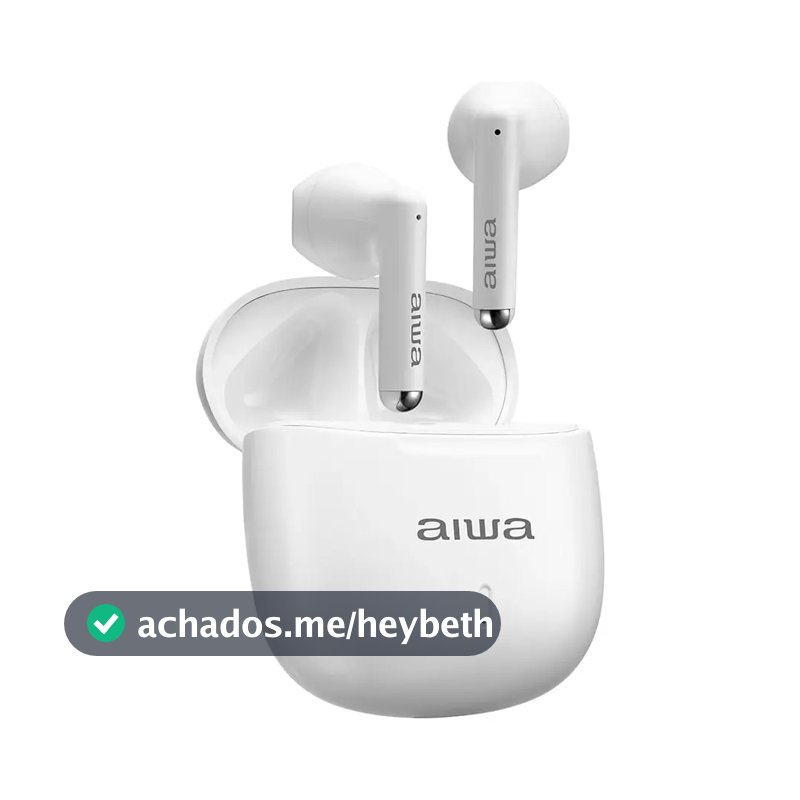 Fone De Ouvido AWS-EB-05-W Earbud Branco Aiwa Bivolt Branco