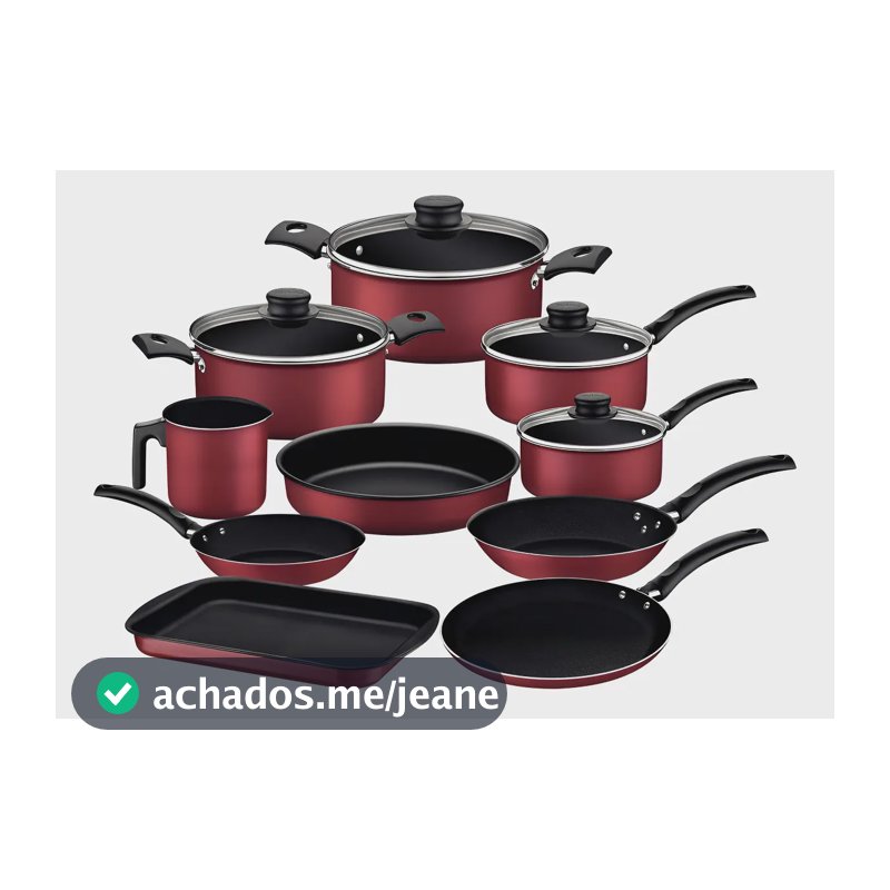 Jogo De Panelas Turim em Alumínio com Revestimento Antiaderente Starflon Max Vermelho 10 Peças Tramontina