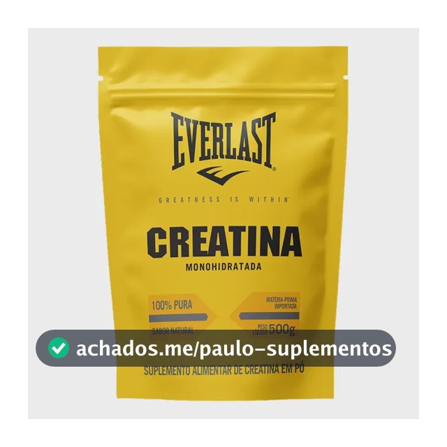 Creatina Monohidratada 500g 100% Pura - Everlast