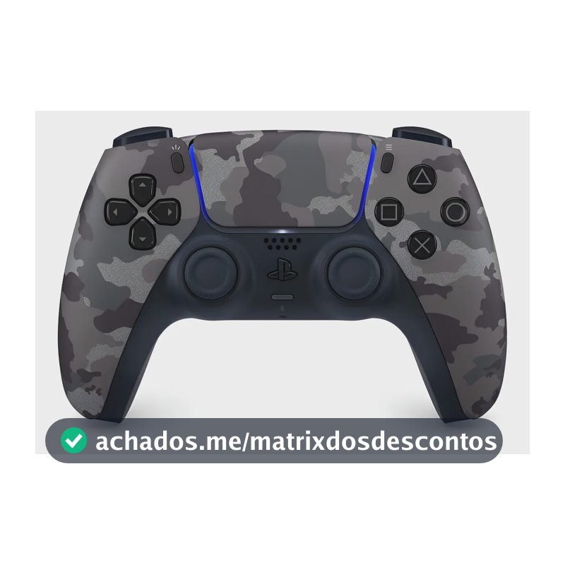 Controle joystick sem fio Sony PlayStation PS5 gray camuflado