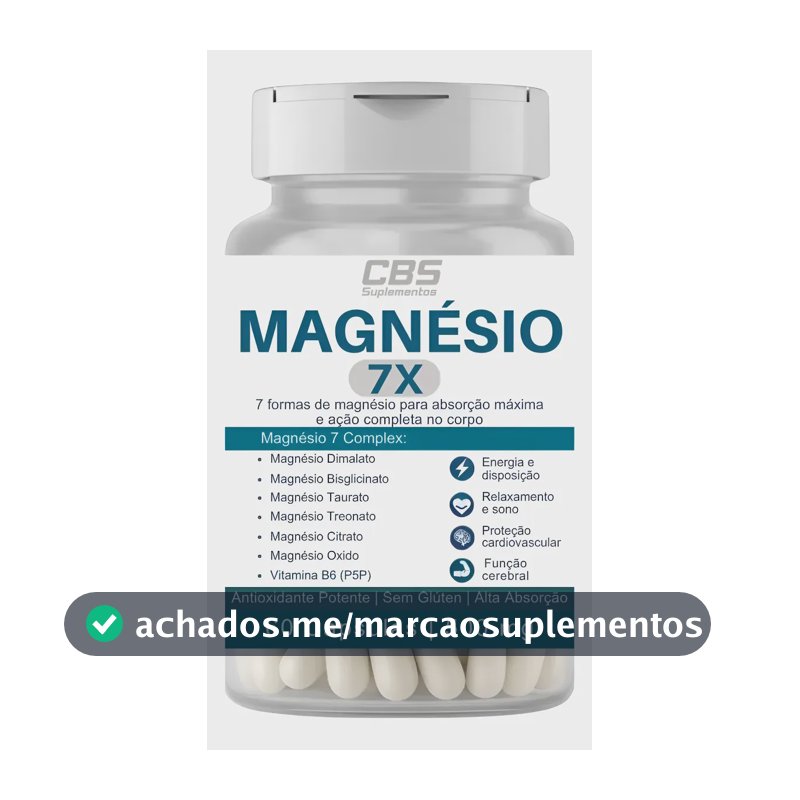 1x Magnésio 7x Suplemento Sono Profundo 60 Caps Sem Sabor | Envio Em 24h