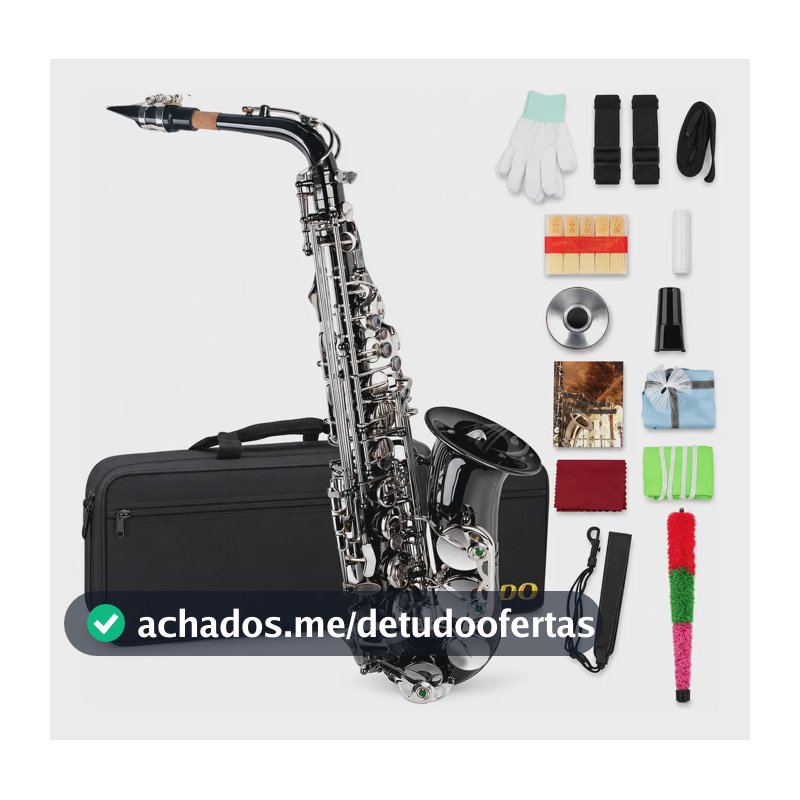 Saxofone Alto Profissional Vedo Laqueado Sax Com Case Estojo Cor Da Arma