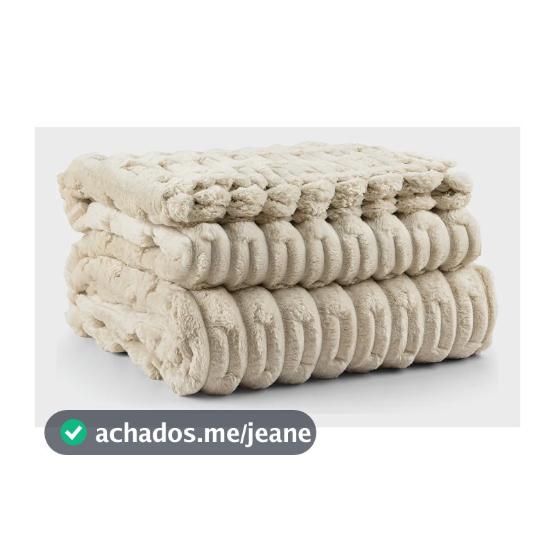 Cobertor Coberta Manta Polar Queen Ultrasoft 2,40m X2,20m Cor Almond