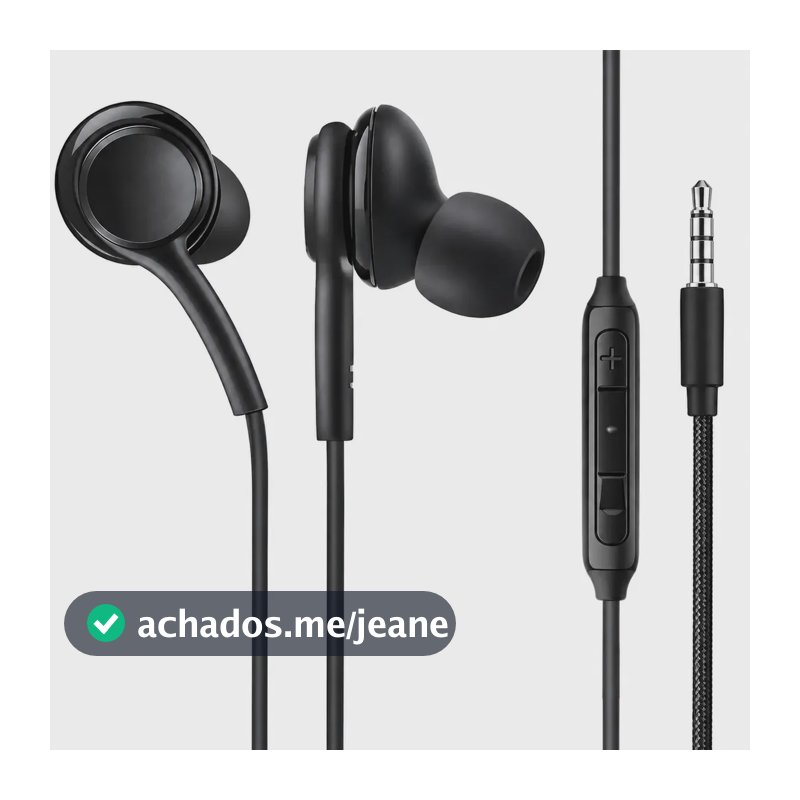 Fone de Ouvido com Fio Intra-auricular P2 3,5mm com Microfone Anti-Ruído Graves Potentes Cabo Nylon Reforçado Compativel Com Celular Notebook PC Xbox Games Uso Esportivo Academia Corrida Eletric Teck